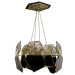 Hypnotic Chandelier - Polished Brass / Black