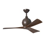 Irene Ceiling Fan - Textured Bronze / Walnut Tone