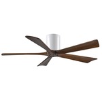 Irene Hugger Ceiling Fan - Gloss White / Walnut