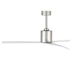Eliza Outdoor Ceiling Fan - Brushed Nickel / Glossy White