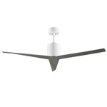 Eliza Outdoor Ceiling Fan - Gloss White / Brushed Nickel