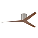 Eliza Hugger Ceiling Fan - Brushed Nickel / Walnut Tone