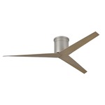Eliza Hugger Ceiling Fan - Brushed Nickel / Gray Ash Tone