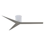 Eliza Hugger Ceiling Fan - Gloss White / Brushed Nickel