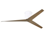 Eliza Hugger Ceiling Fan - Gloss White / Gray Ash Tone