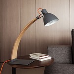 Laito Table Lamp - Wood / Matte Grey