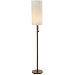 Hamptons Floor Lamp - Walnut / Beige