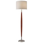 Hudson Floor Lamp - Maple Wood / White