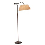 Rodeo Floor Lamp - Antique Bronze / Khaki Burlap