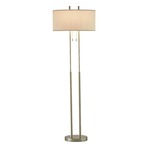 Duet Floor Lamp - Brushed Steel / Ivory