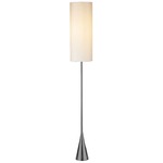 Bella Floor Lamp - Black Nickel / White