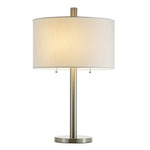 Boulevard Table Lamp - Brushed Steel / White