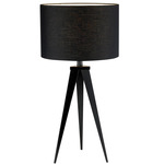 Director Table Lamp - Black / Black