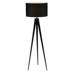 Director Metal Floor Lamp - Black / Black