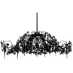 Flower Power Oval Chandelier - Matte Black