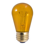 S14 Med Base Filament Specialty Bulb 11W 130V - Amber 