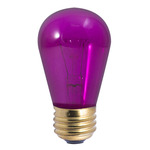 S14 Med Base Filament Specialty Bulb 11W 130V - Purple