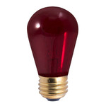 S14 Med Base Filament Specialty Bulb 11W 130V - Red