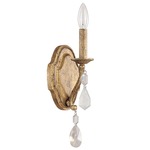 Blakely Crystal Wall Light - Antique Gold / Clear Crystals