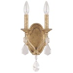 Blakely Crystal Wall Light - Antique Gold/ Clear Crystals