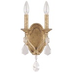 Blakely Crystal Wall Light - Antique Gold / Clear Crystals