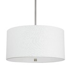 Loft Round Pendant - White Fabric