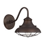 Classic Barn-Style Outdoor Wall Sconce - Burnished Bronze