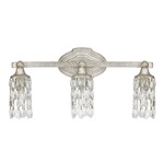 Blakely Crystal Bath Bar - Antique Silver / Clear Crystals