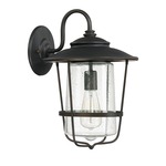 Creekside Outdoor Wall Lantern - Old Bronze / Seeded Glass