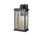 Weymouth Outdoor Wall Sconce - Gunmetal / Water Glass