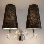 Arabian Pearls Wall Sconce - Chrome without Swarovski Accents / Black Crushed