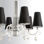 Arabian Pearls Chandelier - Chrome with Swarovski Accents / Black