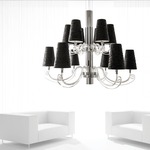 Arabian Pearls Chandelier - Chrome without Swarovski Accents / Black Crushed