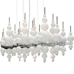 Tears From Moon Linear Chandelier - Chrome / White