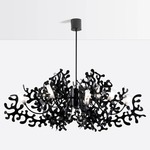 Coral Chandelier - Glossy Black