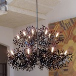 Super Coral Chandelier - Glossy Black