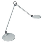 PARA.MI Round Double Arm Task Lamp - Silver