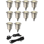 Round Step Light Kit - Stainless Steel / Frosted