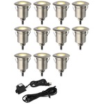 Round Step Light Kit - Stainless Steel / Frosted