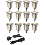 Round Step Light Kit - Stainless Steel / Frosted