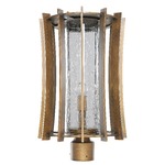 Ronan Outdoor Post Light with Round Fitter - Modern Bronze / Clear Seedy