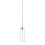 Saluti Small Fast Jack Pendant - Satin Nickel / Clear