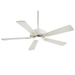 Contractor Ceiling Fan with Light - Bone White / Bone White / Frosted