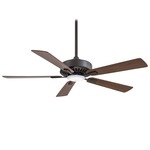 Contractor Ceiling Fan with Light - Oil Rubbed Bronze / Medium Maple-Dark Walnut / Frosted