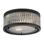 Linden Ceiling Flush Mount - Oil Rubbed Bronze / Clear