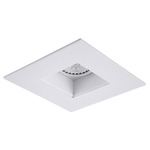 4IN Square Die Cast Regressed Baffle Trim - Matte White