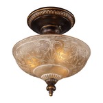 Restoration Semi Flush Mount - Antique Gold