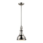 Rutherford Mini Pendant - Polished Nickel / Frosted