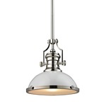 Chadwick Metal Pendant - Discontinued Model - Polished Nickel / Gloss White / Glossy White
