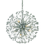 Starburst Pendant - Polished Chrome / Crystal